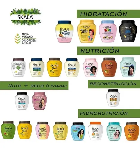 Skala Mais Cachos 1kg Hidratación Crema Rulos Apta Curly