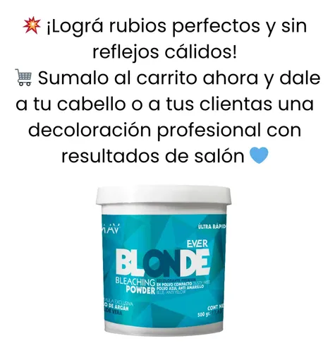 Polvo Decolorante Mav Azul Ever Blonde Argan Aloe Vera 500gr