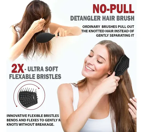 Cepillo Para Desenredar El Cabello Fiora Naturals, 100% Ecol