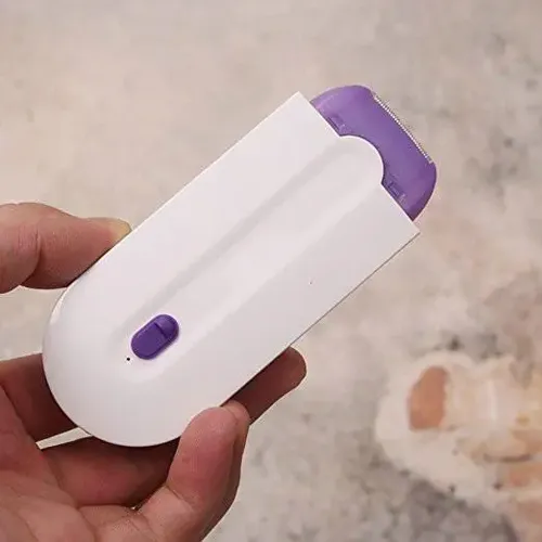 Depiladora Vello Corporal Recargable Removedor 2 Cabezales Color Blanco