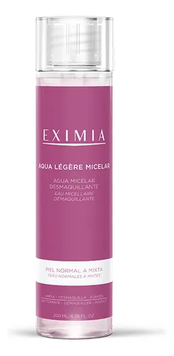 Eximia Aqua Legere Solucoión Agua Micelar Desmaquillante Limpieza Pieles Normales A Mixtas Sensibles