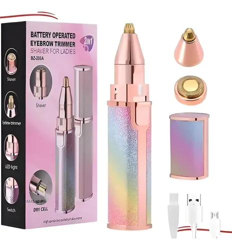 Depilador De Cejas Facial 2 En 1 Usb Multifuncional Trimmer