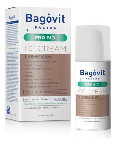 Cc Cream Facial Bagóvit Pro Bio 50 Gr