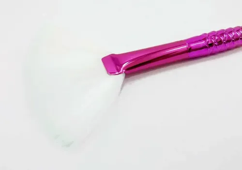 Brocha Sirena Abanico Tornasolada Para Maquillaje En Polvo