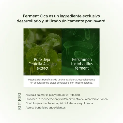 Sérum Facial Cica Fermentada Antiacné Piel Sensible Inward