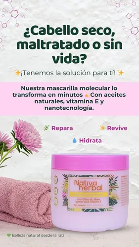 Mascarilla Capilar Nativa Herbal 300ml Reparación Intensa