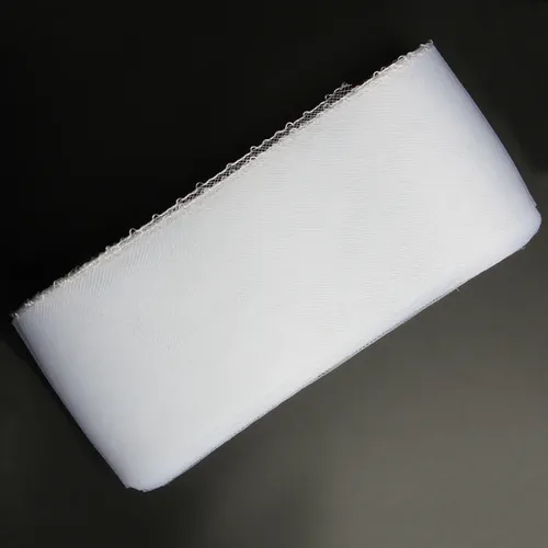 2 X 25 Yards Cinta De Malla Elástica De Crinolina Blanco