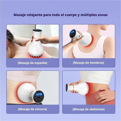 Cepillo Masajeador Eléctrico Con Calor Ems Gua Sha Corporal
