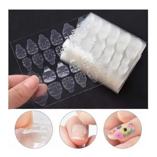X10 Sticker Adhesivo Pegamento Para Tips Uñas Postizas Cinta