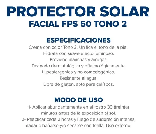 Dermaglós Protector Solar Facial Color Fps 50 Tono Medio
