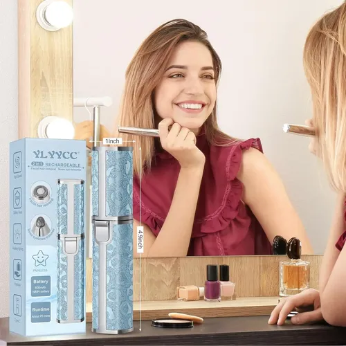 Removedor De Vello Facial Eléctrico Ylyycc 2 En 1 Azul