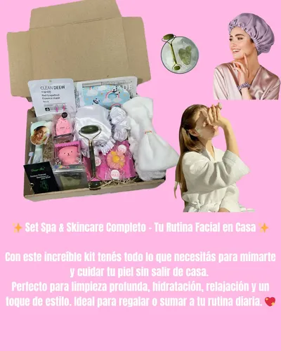Kit Skincare Facial Box Regalo Mascarillas Aseo Personal Spa