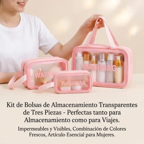 #*set 3 Neceseres Organizadores De Viaje Washbag Negro*# .