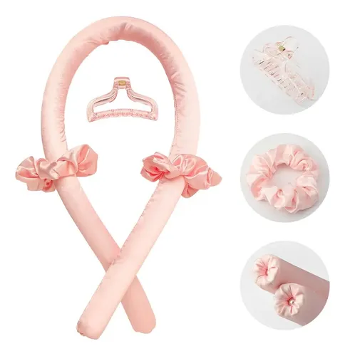 Vincha Rizadora Sin Calor Para Ondas Nocturnas Champagne Pink