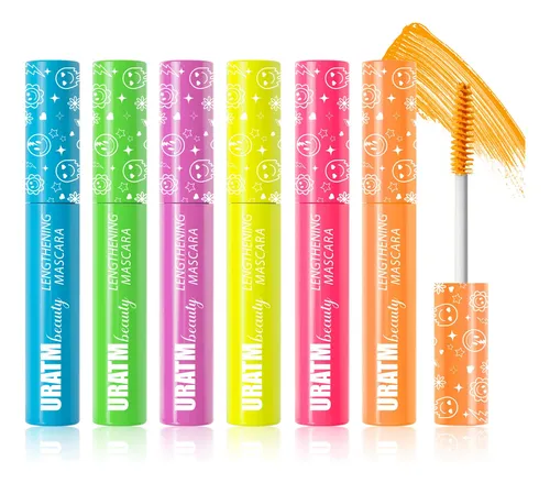 Uratm Set 6 Máscara Pestañas Color Fluorescente Agua Resiste 6pcs
