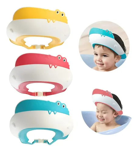 Gorro Vicera De Baño Ducha Bebés Niños Cocodrilo