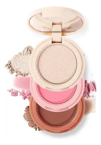 Paleta Makeup 3 En 1 Uock, Tamaño De Viaje, Tono 01