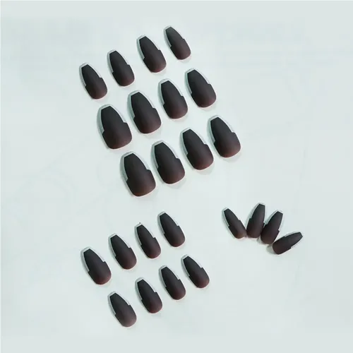 Uñas Artificiales Francesas Esmeriladas De Color Morado