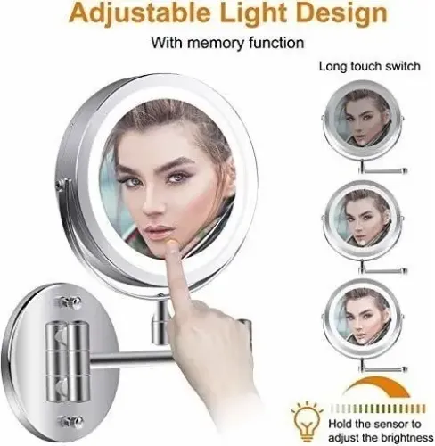 Espejo De Maquillaje Montado En La Pared, Aumento 1x 7x