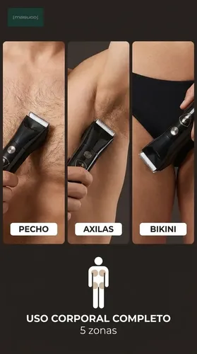 Corta Pelo Corporal Mini Recargable Daling Waterproof Negro