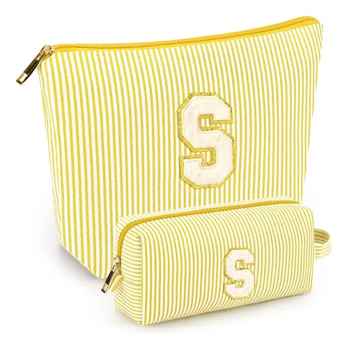 Set De Bolsas De Maquillaje Mibasies Yellow S Para Mujer Y N
