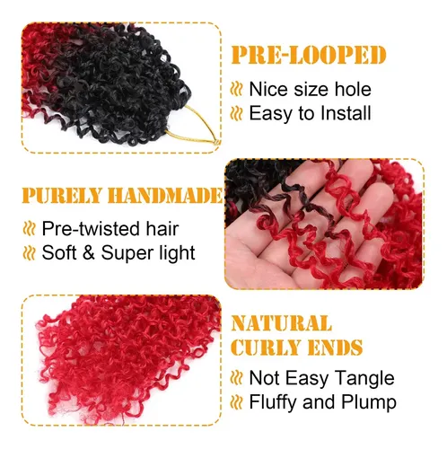 Cabello De Ganchillo Aksice Yanky Twist, 20 Cm, 8 Paquetes P