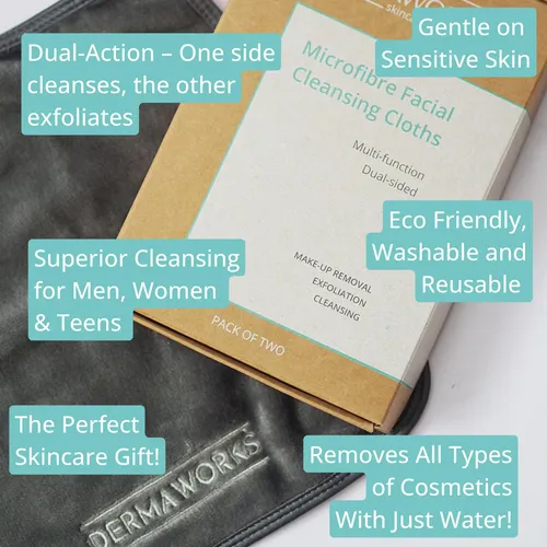 Toallitas Faciales Dermaworks, Paquete De 2 Unidades, Microf