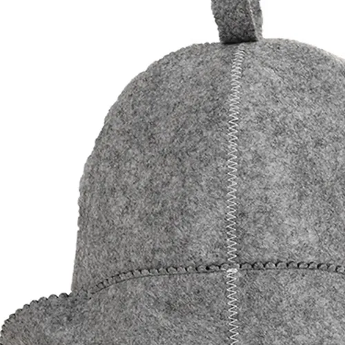 Gorro De Fieltro Para Sauna Protección Cabeza Gris Tradicion