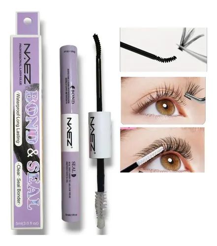 Kit Extensiones De Pestañas Naez Cluster Mix Bond & Seal 20d+30d+40d+50d D Largos Mix