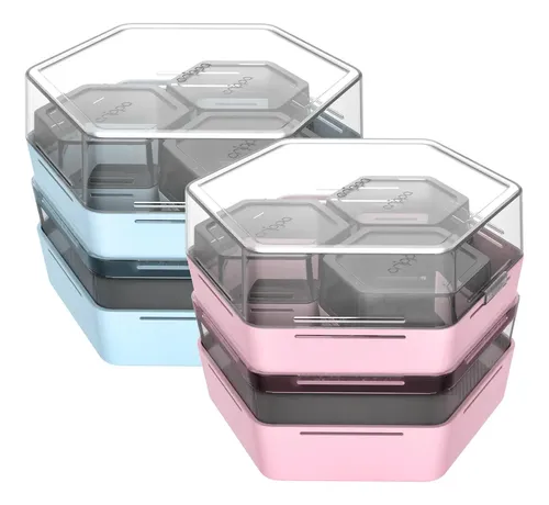 Organizador Multiuso Doble P/ Bolso Maquillaje Joyas Crippa Rosa Claro