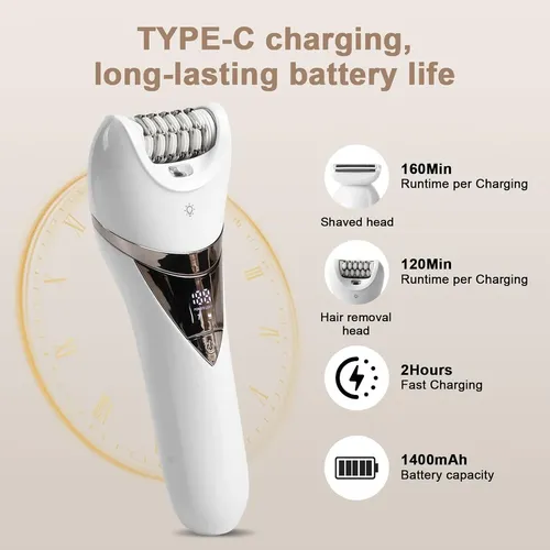 Epilador Eléctrico 2 En 1 Mirusi Sk07, Inalámbrico