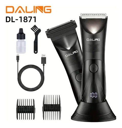 Corta Pelo 2 En 1 Corporal Barba Cabello Recargable Display