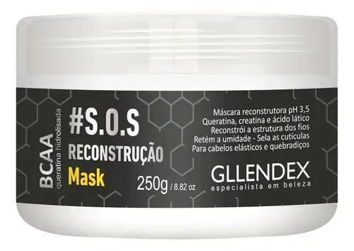 Gllendex Bcaa Queratina Mascara Reconstruccion Pelo 250gr