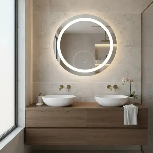 Espejo Circular Con Luz Led Touch 60cm Dimerizable