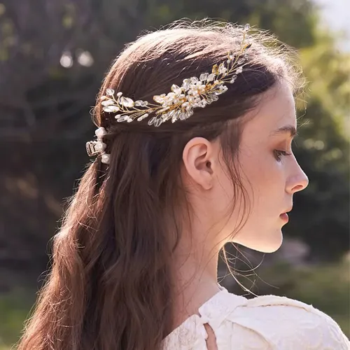 Tocado Para Boda Peine Para Peinado Tiara Para Novia Platead