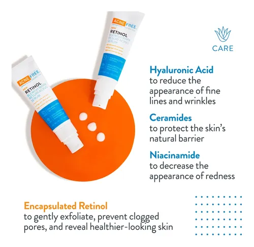 Sérum De Retinol Sin Acné Con Ácido Hialurónico, 1 Onza Acneica Día/noche