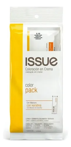 Issue Color Pack Con Máscara Con Keratina Tono 5.13 Castaño claro chocolate