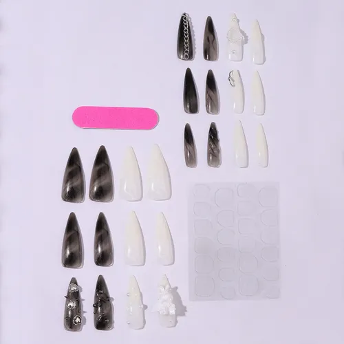 Industria Pesada, Uñas Postizas Sexys Oscuras, Forma Larga