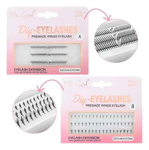 Pestañas Postizas Individuales Jy12 Eyelashes Mix Girl