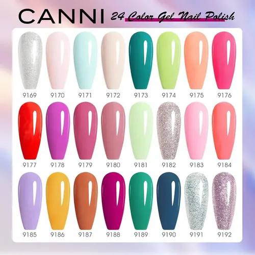 Esmalte Gel Canni Cc8 30pcs 9ml Hema-free Set Pastel Y