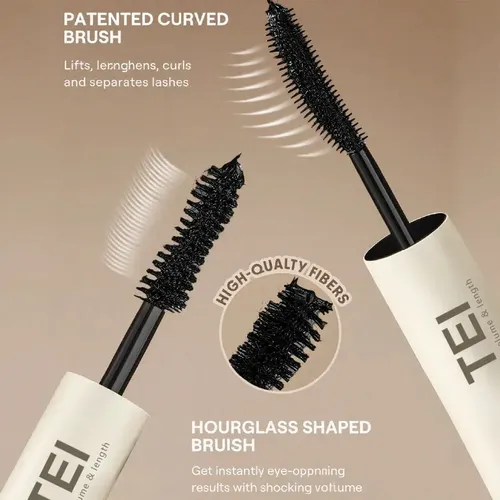 Rimel Mascara De Pestañas 2en1 Tei Para Volumen Y Definicion