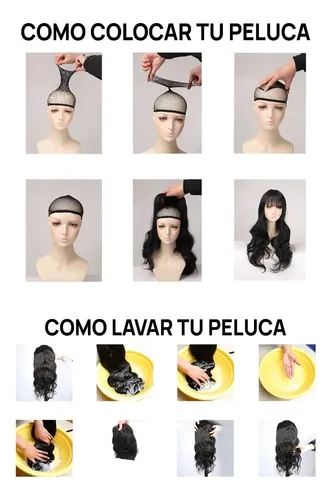 Peluca Caramelo Simil Natural Cosplay Drag 65cm