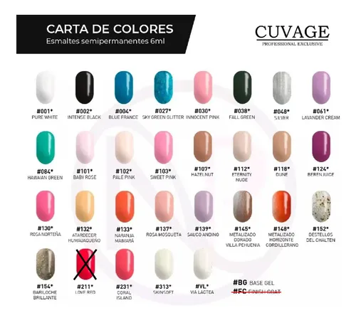 Kit 8 Esmaltes Mini Semipermanentes Gel Led/uv Cuvage