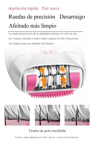 D% Depiladora Corporal Feminina Recarregável Pernas Axilas