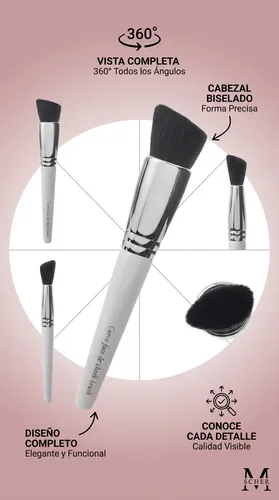 Brocha Multiuso Maquillaje Rostro Base Contorno Melody Scher