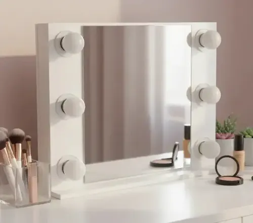 Espejo Hollywood Makeup Maquillaje 35×45 Cm Para 6 Luces