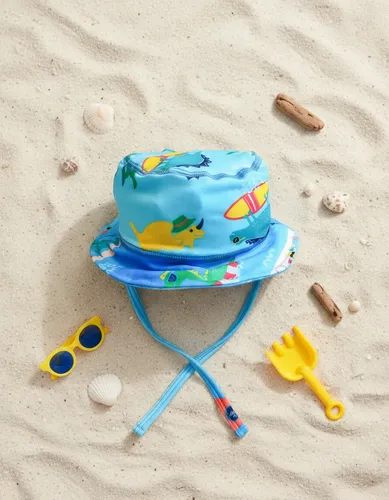 Gorro Infantil Tela Malla Bebe Niño Piluso Con Protección Uv Color Dino Surf Talle 3
