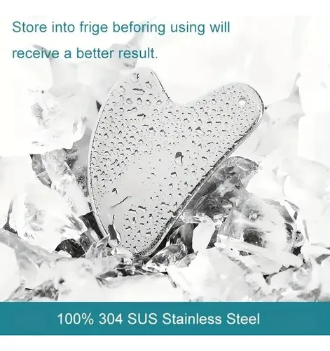Gua Sha Metal Facial Para Drenaje Linfático Y Masajes