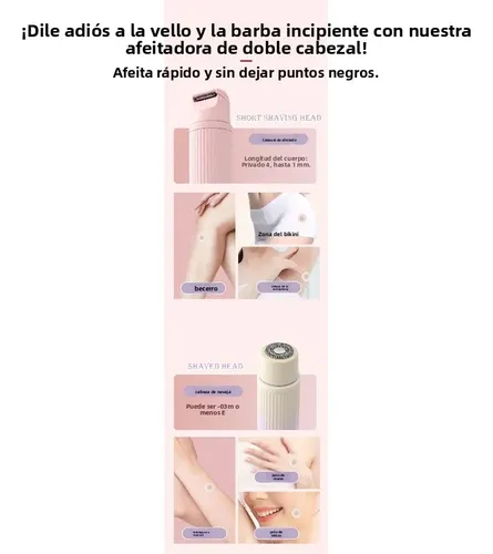 Afeitadora Eléctrica De Doble Cabezal For Mujer, Zona Íntima