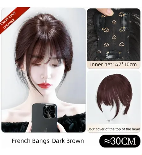 Extensiones De Cabello Con Flequillo Francés 3d Realista